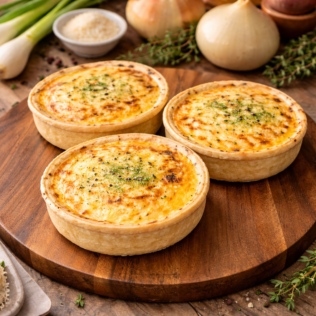 とろける新玉ねぎと熟成チーズのグラタンキッシュ