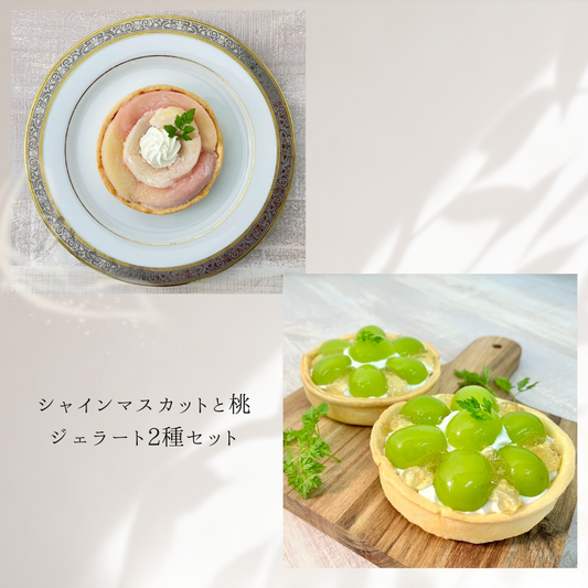 シャインマスカットと桃のジェラート2種セット